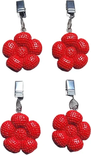 Miniatura 24 de TwoFish Home - Juego de 4 manteles de resina con diseño de flores amarillas para manteles y pesos, clips para manteles (flores de sol amarillas)