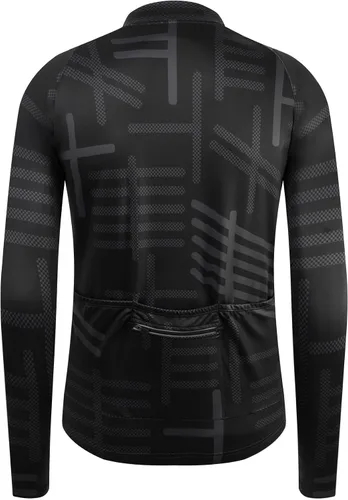 Miniatura 2 de GCRFL Winter Men's Cycling Jersey Long Sleeve Cold Weather Cycle Tops Cycling Jacket Thermal Fleece Bike Shirts Zipper Pocket