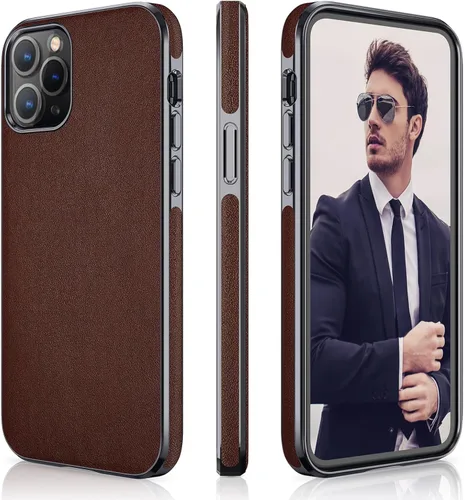 Miniatura 26 de LOHASIC Funda para iPhone 12 y iPhone 12 Pro - Fundas para teléfono i Phone 12 con borde cromado delgado, fundas de cuero de diseño suave, funda