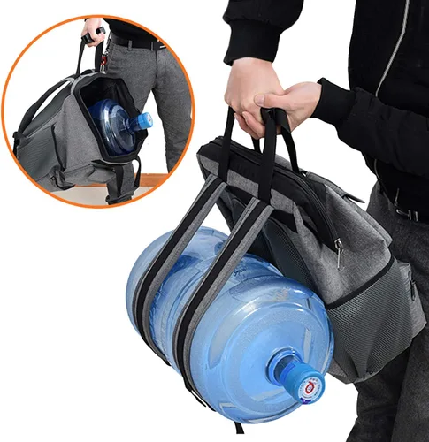 Miniatura 7 de Mochila para herramientas con respaldo acolchado para electricista, fontanero y reparador de cables y climas Gris