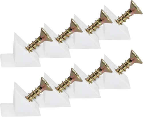 Paquete de 50 piezas de reparación de cajones de reparación de la parte inferior del aparador, soportes de soporte para muebles, cuñas de plástico