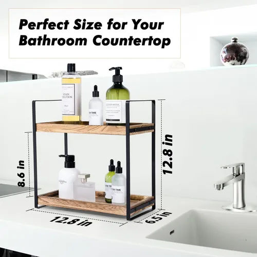 Miniatura 3 de Giftacity Organizador y Almacenamiento de Mostrador de Baño - Organizador de Encimera de Cocina para Fregadero de Baño y Barra de Café, Estante