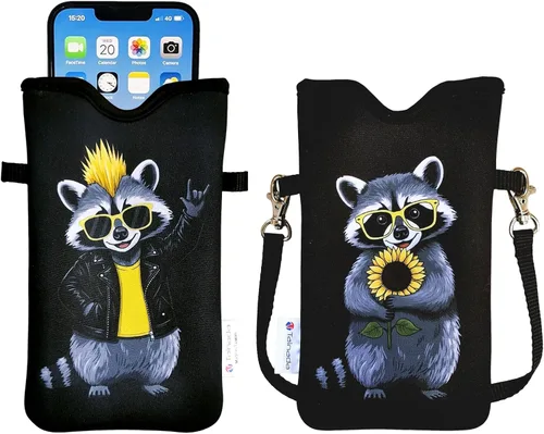 Miniatura 31 de Tainada Funda Estuche Bolsa de Neopreno para Teléfono para Hombres y Mujeres con Correa Cruzada/Cordón para el Cuello para iPhone 17/16/15 Pro Max