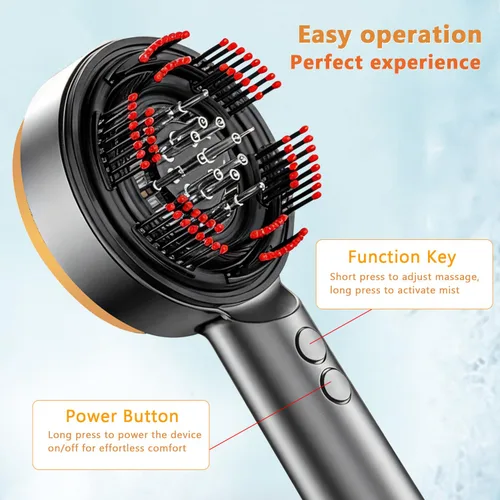 Miniatura 7 de Masajeador eléctrico 3 en 1 para el cuero cabelludo y aplicador de aceite para el cabello, cepillo aplicador de cuero cabelludo para el crecimiento