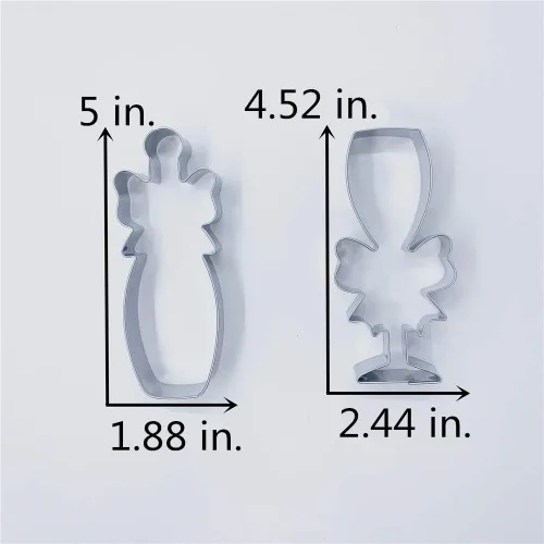 Miniatura 5 de LILIAO Cortador de galletas de copa de champán con cinta para boda/compromiso, 2.4 x 4.5 pulgadas, acero inoxidable