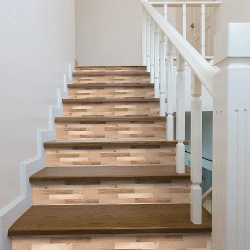 Miniatura 3 de funlife 14 tiras de calcomanías para elevadores de escaleras, vinilo para despegar y pegar, calcomanías decorativas para escaleras, 39.37 x 7.09