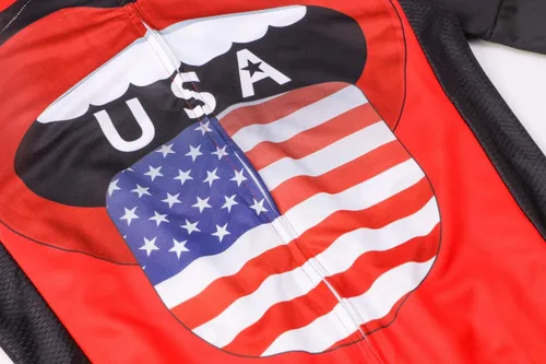 Miniatura 61 de Nuevo Pro cremallera completa hombres ciclismo Jersey manga corta Riding Shirt USA