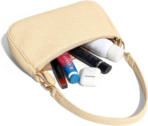 Miniatura 24 de VODIU Bolsos de mano con 2 correas extraíbles y cierre de cremallera, bolsos cruzados, bolso de hombro para mujer