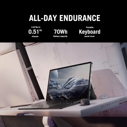Miniatura 12 de ASUS ROG Flow Z13 (2025) Portátil para juegos, 13" ROG Nebula 16:10 2.5K 180Hz/3ms, AMD Ryzen AI MAX+ 395, RDNA 3.5 Graphics, 128GB LPDDR5X 8000MHz