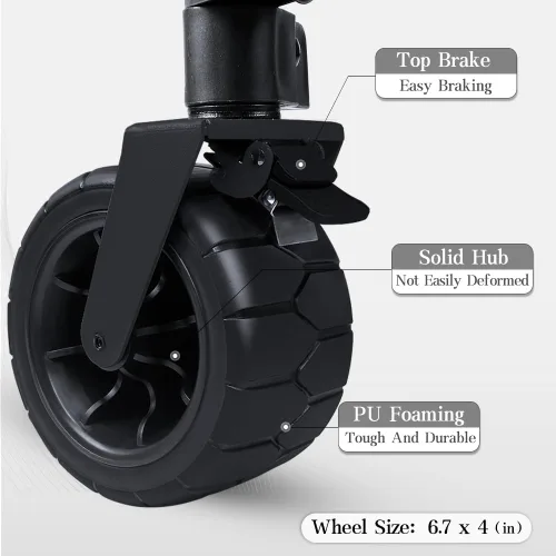 Miniatura 4 de Whitsunday Carro plegable, gran capacidad, 400 libras, ruedas todo terreno, carro utilitario resistente para jardinería, compras, pesca, campamento