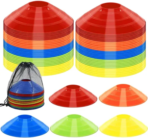 Miniatura 9 de 30 conos de disco de entrenamiento de agilidad con bolsa de transporte para entrenamiento, fútbol, baloncesto, niños, deportes, marcadores de cono