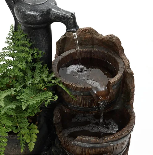 Miniatura 6 de Fuente de agua en cascada con bomba de agua Glenville