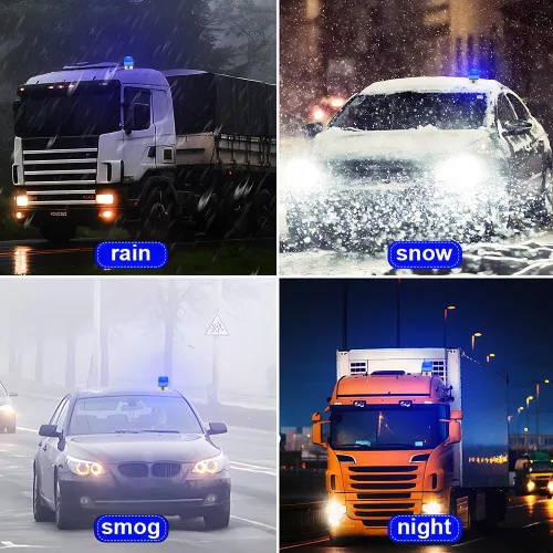 Miniatura 4 de Faro de advertencia LED de 6", luz estroboscópica de emergencia que funciona con pilas, lámpara magnética de advertencia de seguridad intermitente