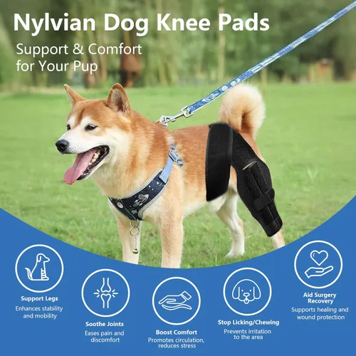 Miniatura 6 de Rodillera para perro para desgarro de la pierna trasera del acl - Soporte estabilizador ajustable para lesiones de Ccl, rótula luxante, dolor