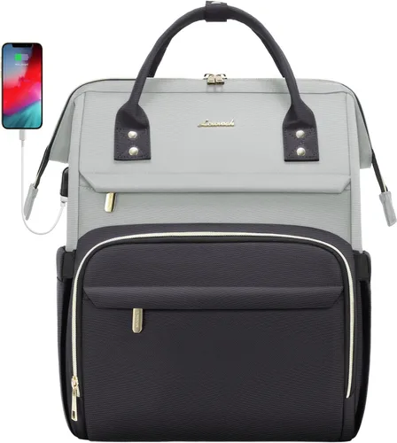Miniatura 26 de LOVEVOOK - Mochila para ordenador portátil para mujer, de moda, de negocios, de viaje, mochila para estudiantes, mochila de trabajo para profesores