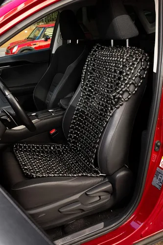 Miniatura 6 de Zento Deals Funda para Asiento con Cuentas de Madera Negra Royal, Cojín de Confort Premium con Masaje Fresco - Reduce la Fatiga en el Coche, Camión