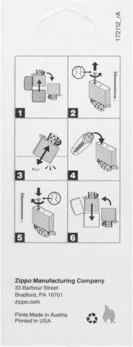 Miniatura 3 de Zippo 2406N(576) Flints, 1 carta de 6 pedernales