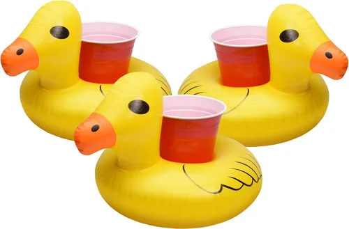 Miniatura 10 de GoFloats Inflatable Pool and Hot Tub Drink Holders (3 Pack) (Choose - Unicorn, Flamingo, Palm Tree and More)