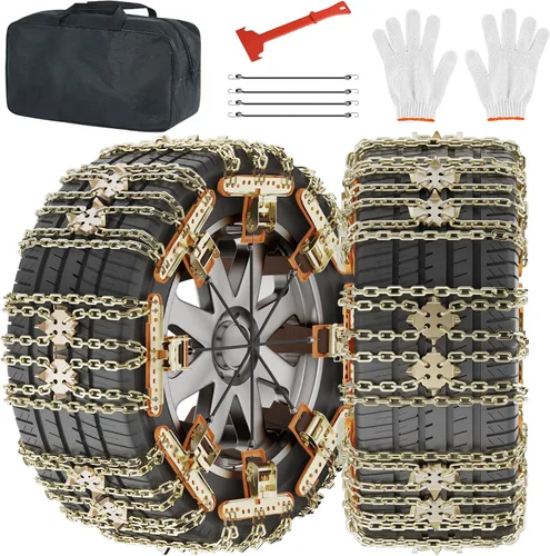 Miniatura 7 de MOPHOTO Paquete de 8 cadenas de nieve para cables, cadenas de neumáticos para automóviles/SUVs/camionetas, cadenas de seguridad, para neumáticos