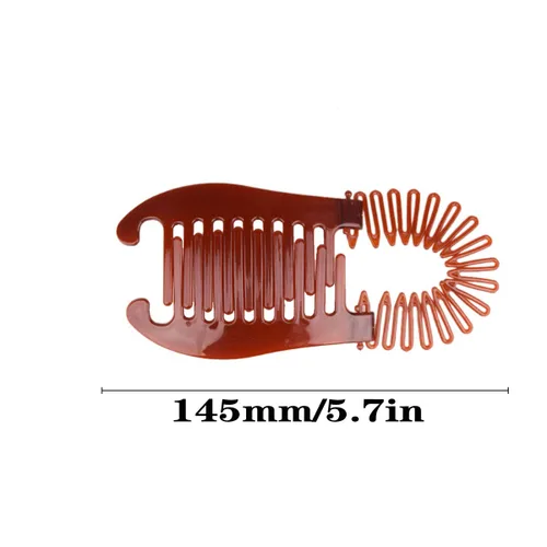 Miniatura 2 de 3 peines alargados de plástico entrelazados para el cabello, pinzas para el cabello de dos lados, accesorios para el cabello para cola de caballo