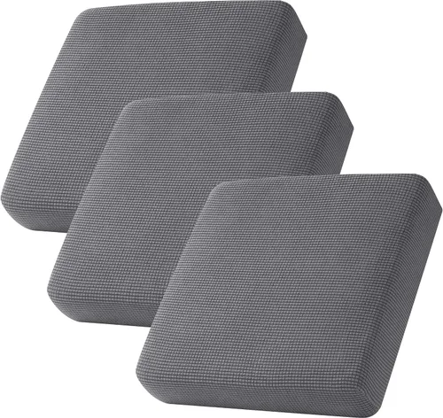 Miniatura 32 de CHUN YI - Funda elástica de cojín para sofá biplaza, funda de asiento de sofá con tela jacquard de elastano (mediana, color marfil blanco)
