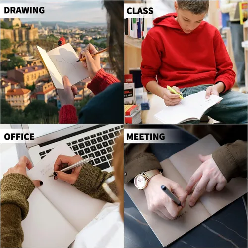 Miniatura 6 de Paquete de 50 Cuadernos Kraft con Líneas A5 de 8.3x5.5 Pulgadas, Diarios de Viaje Cuadernos al Por Mayor, Cuadernos de Materias 34 Hojas 68 Páginas