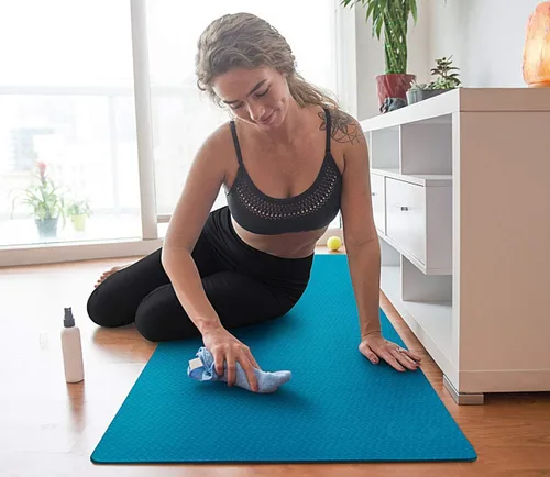 Miniatura 7 de IUGA Tapete de yoga antideslizante y antidesgarros, ecológico, tapete de yoga caliente, tapete grueso para entrenamiento y ejercicio para yoga