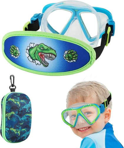 Miniatura 13 de Gafas de natación para niños, cubierta de nariz, gafas para niños sin tirones de pelo,Máscara de natación para niños antiniebla