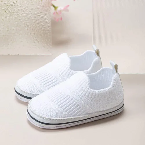 Miniatura 7 de Clowora Unsex Baby Boys Girls Canvas First Walkers Shoes,Infant Non Slip Soft Sole Toddler Flat Lazy Loafers Sneaker