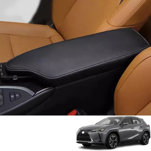 Miniatura 27 de Accesorios interiores personalizados para E-PACE EPACE 2018 2019 2020 2021 2022 2023 piel sintética para consola central reposabrazos cubierta