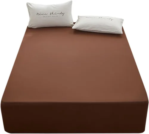 Miniatura 10 de Bedding Sábana bajera ajustable de tamaño Queen, sábana bajera para colchón de 15 pulgadas de profundidad, suave y microfibra, resistente al Rojo