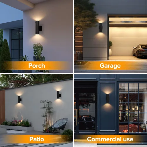 Miniatura 8 de LUTEC Luces de pared para exteriores del anochecer al amanecer, aplique LED integrado de 16 W, iluminación exterior de aluminio impermeable de 3000