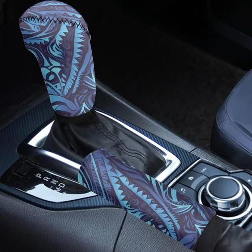 Miniatura 25 de Juego de 2 piezas set de accesorios interiores para coche, para las mujeres, hombres; cubierta de palanca de cambios/freno de mano, personalizada