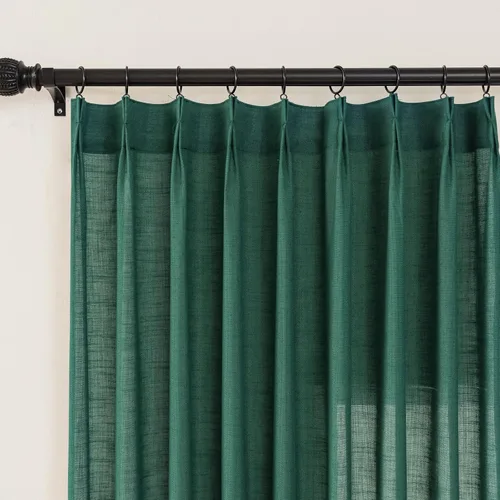 Miniatura 46 de Cortinas semitraslúcidas de lino neutro de 84 pulgadas de largo, cortinas y cortinas de lino beige crema que filtran la luz, tratamientos modernos