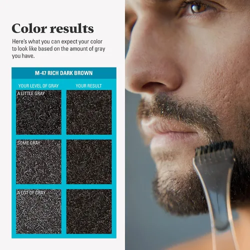 Miniatura 6 de Just For Men - Tinte para bigote y barba, tinte para barba para hombres con cepillo, incluye queratina, biotina, aloe vera y aceite de coco