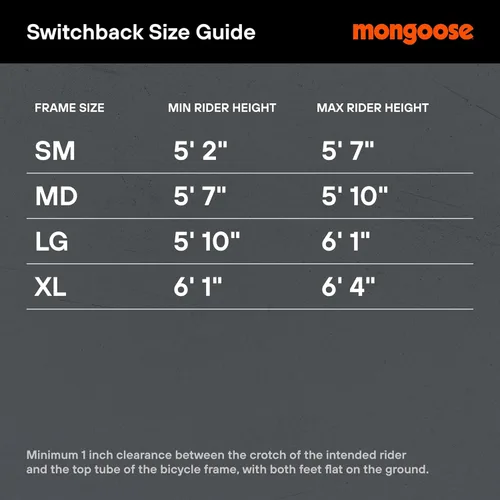Miniatura 7 de Mongoose Switchback - Bicicleta de montaña para hombres y mujeres, transmisión de 8 a 10 velocidades con palanca de cambios de gatillo, ruedas