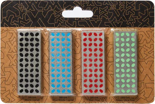 Miniatura 3 de XCMAN Juego de piedras de afilar de diamantes para cuchillo de esquí y snowboard, paquete de 4