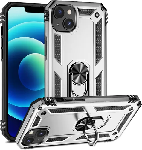 Miniatura 12 de Korecase Funda para iPhone 8, protección de cámara, armadura militar, doble capa, soporte compatible con iPhone 6 6s y iPhone 7 8, color negro