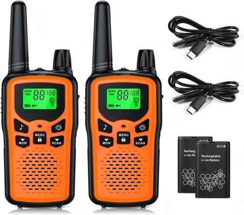 Miniatura 8 de Walkie talkies recargables para adultos walkie talkies de largo alcance, 22 canales FRS de 2 vías radios Walky Talky con linterna LED para escalada