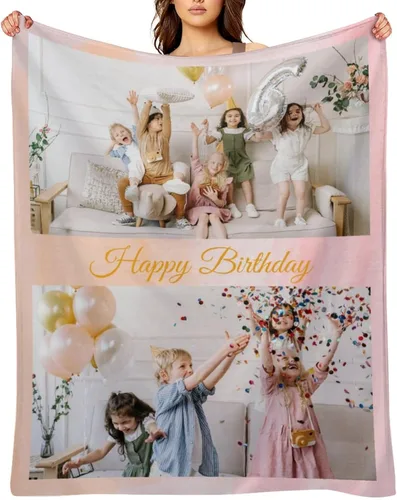 Miniatura 8 de Manta personalizada con fotos, texto, manta de franela personalizada para adultos, cumpleaños, Navidad, Halloween, Día del Padre, Día de la Madre