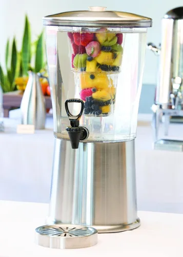 Miniatura 4 de Service Ideas - CBDRT3SS - Despachador de bebidas, sin BPA, de acero inoxidable, redondo, 3 gal. CBDRT3SS acero inoxidable y plástico, certificado