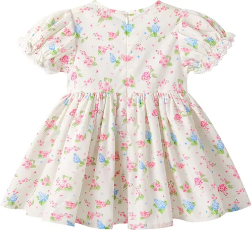 Miniatura 2 de pureborn Vestido de algodón de manga corta y larga para bebé niña pequeña 0-5T