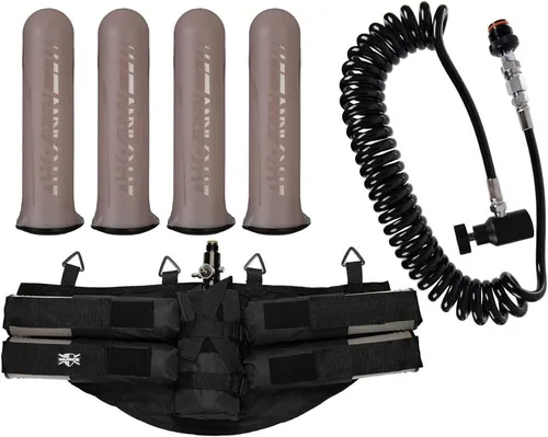 Action Village Paintball Deluxe Remote, arnés 4+1 y paquete de iniciación HK Army HSTL Pods - Varios colores Cápsulas de humo