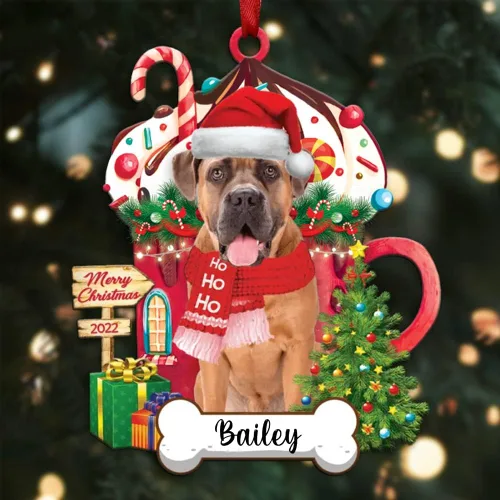 Miniatura 71 de Amantes de los perros de Navidad – Navidad de perros disponibles para muchos perros Shi Tzu – Adorno con forma personalizada, adorno de Navidad