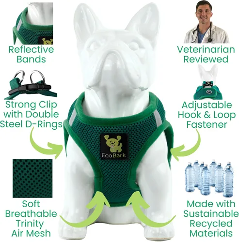 Miniatura 5 de EcoBark - Arnés para perro, arneses de taza de té para perros XXXS, XXS, XS y pequeños - Arnés suave para el cuerpo mini - Arnés para cachorros