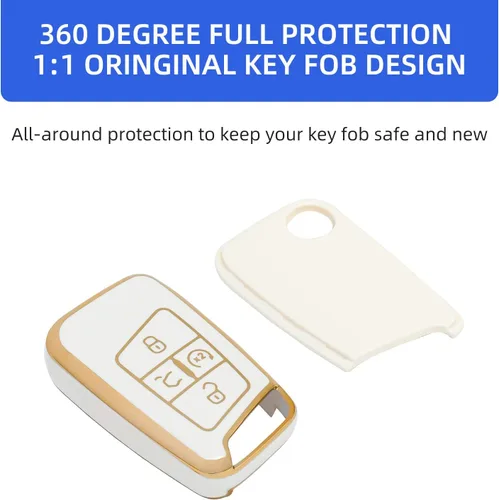 Miniatura 3 de OFFCURVE Funda para llavero de Volkswagen Estuche para llave especial Funda para llavero para 2018-2022 VW Atlas Golf Alltrack Atlas Jetta Passat