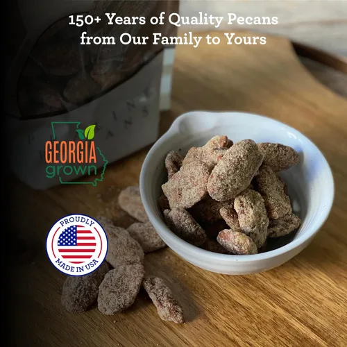 Miniatura 3 de HUDSON PECAN COMPANY: Nueces pecanas de Georgia tostadas con praliné Delicia gourmet confitada, dulzura sureña irresistible