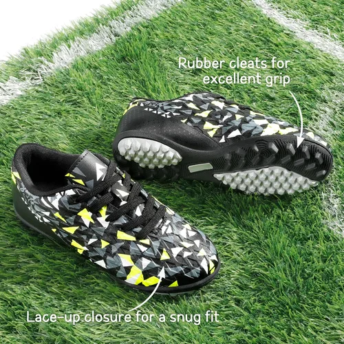 Miniatura 2 de DREAM PAIRS Zapatos de fútbol de interior para niños y niñas con cordones (bebéniño pequeñoniño grande)