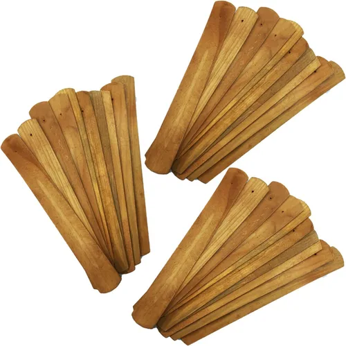 Miniatura 12 de TrendBox 5pcs hecho a mano madera llana incienso palo titular quemador ceniza colector diseño natural budista