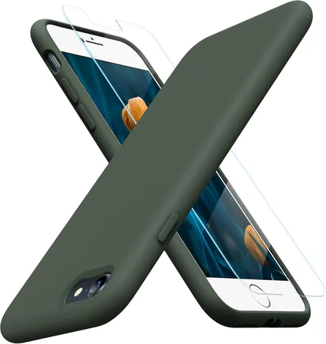 Miniatura 143 de Miracase Funda diseñada para iPhone 13, con protector de pantalla de vidrio templado, forro de microfibra suave antiarañazos, funda de goma